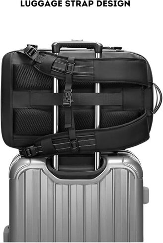 60L Vacuum Seal Travel Backpack Expandable Air Compression System, Water Resistant Airline Approved Carry-On Suitcase Luggage, Black - Vacuum Pump Included in Saudi Arabia