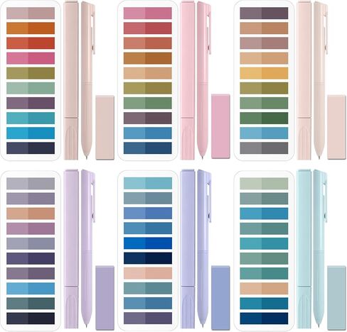 Jutom Book Annotation Kit for Readers-1200 Pcs Annotation Tabs 6 Highlighter 6 Gel Pen and 6 Magnetic Bookmark for Blind Date with a Book, Reading Accessories in Kuwait
