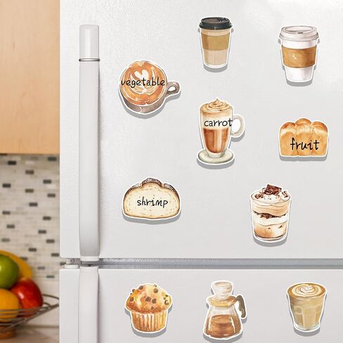 12 Pads Coffee Bread Sticky Notes Set, Self-Adhesive Watercolor Coffee & Bakery Themed Memo Pads, 240 Sheets 12 Designs Latte Croissant Muffin Pour Over Coffee Bread for Office School Note Taking in Kuwait