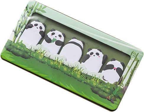 Cute and Practical 150 Pet-Themed Thumb Sticky Notes – Perfect Office/School Gifts, Cartoon Reusable Category Labels Panda in Kuwait