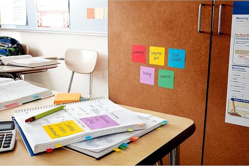 ورق ملاحظات فائق اللصق من Post-it، 3x3 بوصة، 15 وسادة، 2X قوة الالتصاق، مجموعة Summer Joy، ألوان متنوعة (654-15SSJOY) in Kuwait