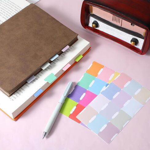 JJUNW 20 Sheets Sticky Index Tabs, Tabs for Notebooks, Writable Blank Monthly Index Tabing Annotation Planner Tab, Divider Tab for Diary Notebook Bookmark in Kuwait