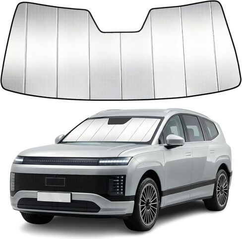 Windshield Sun Shade Custom Fit for Toyota 4Runner 2025 2026, Foldable Thick Window Sunshade Block Heat 99% UV Rays Sun Visor Keep Cooler Car Accessories in Saudi Arabia