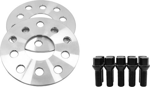 2 Pc BMW F-Series 5x120 MM Raw Aluminum Hub Centric Wheel Spacers 72.56 Hub Bore W/ 14x1.25 Black Lug Bolts Fits: F30 F31 320 328 335 F80 M3 F32 F82 M4 435 F22 F23 228 235 F10 528 535 M5 F11 in Kuwait