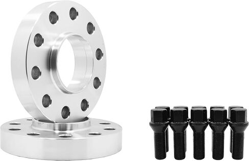 2 Pc BMW F-Series 5x120 MM Raw Aluminum Hub Centric Wheel Spacers 72.56 Hub Bore W/ 14x1.25 Black Lug Bolts Fits: F30 F31 320 328 335 F80 M3 F32 F82 M4 435 F22 F23 228 235 F10 528 535 M5 F11 in Kuwait