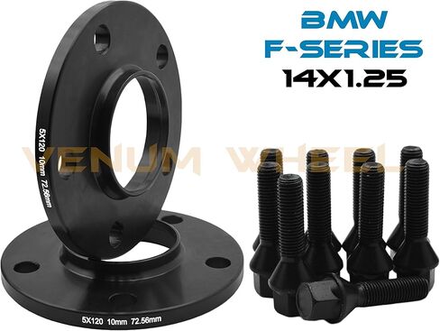 2 Pc BMW F-Series 5x120 MM Raw Aluminum Hub Centric Wheel Spacers 72.56 Hub Bore W/ 14x1.25 Black Lug Bolts Fits: F30 F31 320 328 335 F80 M3 F32 F82 M4 435 F22 F23 228 235 F10 528 535 M5 F11 in Kuwait