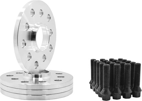 2 Pc BMW F-Series 5x120 MM Raw Aluminum Hub Centric Wheel Spacers 72.56 Hub Bore W/ 14x1.25 Black Lug Bolts Fits: F30 F31 320 328 335 F80 M3 F32 F82 M4 435 F22 F23 228 235 F10 528 535 M5 F11 in Kuwait