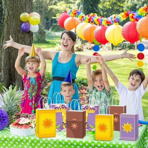 24Pcs Purple Sun Party Favor Bags Purple Princess Birthday Decorations Princess Paper Gift Bags with Handles Sun Theme Goodie Candy Treat Bag for Boy Girl Birthday Baby Shower Wedding Party Supplies in Saudi Arabia