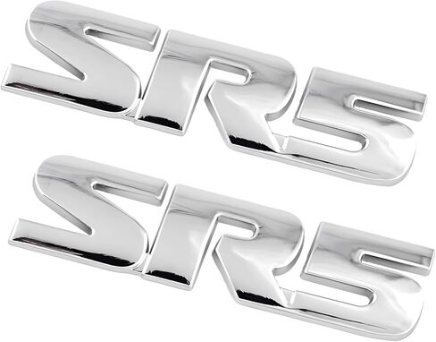 2 PCS 3D SR5 Metal Emblem, Self-Adhesive SR5 Nameplate Logo Badge Car Bumper Sticker, Letters Emblem Decal Exterior Decorative Sticker for Car Trunk Tailgate Side Fender (Black) in Kuwait