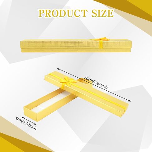 84 Pcs Mother's Day Empty Jewelry Gift Boxes Packing with Lids 7.87 x 1.57 x 0.98 Inches Long Bowknot Gift Packaging Boxes for Birthday Wedding Anniversary Necklace Bracelets in Saudi Arabia