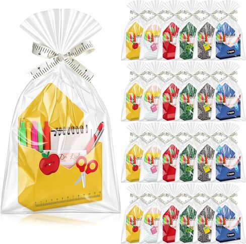 Eaasty 6 Pack Teacher Appreciation Gifts Bulk, Thank You Teacher Gift Boxes with Ribbon Cards, Foldable Pencil Design Paper Basket for End of Year Party Decorations (Pencil) in Kuwait