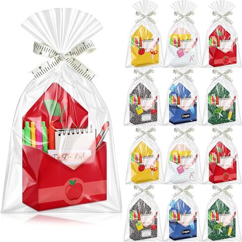 Eaasty 6 Pack Teacher Appreciation Gifts Bulk, Thank You Teacher Gift Boxes with Ribbon Cards, Foldable Pencil Design Paper Basket for End of Year Party Decorations (Pencil) in Kuwait