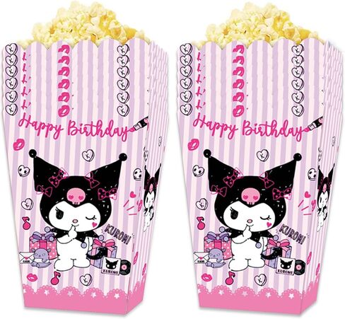 12 Pcs Hello Pink Cat Candy Box Popcorn Box Birthday Party Favor Pink Kity Snack Treat Boxes Candy Cookie Container Decorations Gifts for Kids Adults Birthday Party Favor Supplies (popcorn box b) in Kuwait