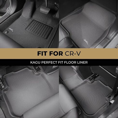 سجادة أرضية Kagu مقاس مخصص 3D MAXpider (أسود) متوافقة مع Honda CR-V 2023-2025 - مجموعة كاملة in Kuwait