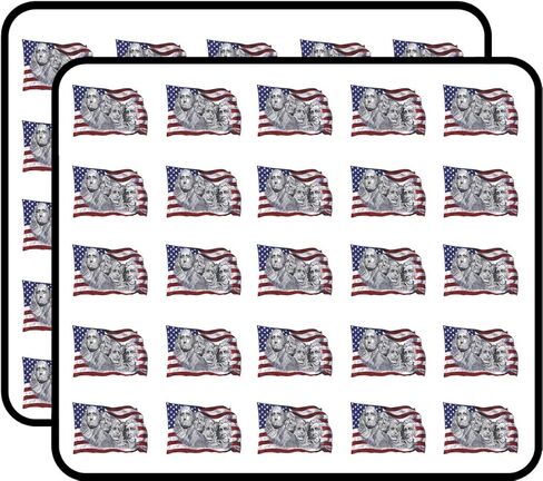 ملصقات الفينيل Mount Rushmore and Flag مقاس 1 بوصة، كل عبوة مكونة من 50 ملصقًا متينة ومقاومة للماء لأجهزة الكمبيوتر المحمولة والسيارات والهواتف in Kuwait
