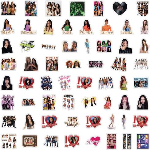 120Pcs KATSEYE Stickers, Cute Cartoon Vinyl Waterproof Sticker Decals for Water Bottle, Laptop, Phone, Scrapbooking, Journaling Choice for Party Supply Decor in Saudi Arabia