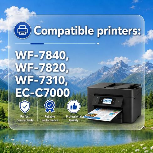 Remanufactured for Epson 812XL Ink cartridges Combo Pack Replacement for 812 XL T812XL for Workforce Pro WF-7840 WF-7820 WF-7310 EC-C7000 Printer 5 Pack 2 Black 1 Cyan 1 Magenta 1 Yellow in Saudi Arabia