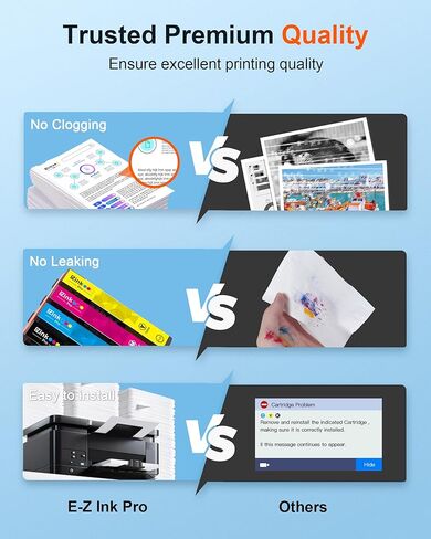استبدال خرطوشة الحبر المعاد تصنيعها من E-Z Ink Pro لحزمة كومبو لخراطيش الحبر 410XL لطابعة Epson Expression XP-830 XP-640 XP-7100 XP-630 XP-530 XP-635 (5 عبوات، أسود سماوي أرجواني أصفر PBK) in Kuwait