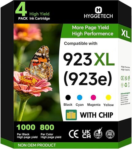 923XL Ink Cartridges With Chip Compatible for HP 923XL Ink Cartridges Combo Pack 923 ink cartridges for hp printers Works with OfficeJet Pro 8120 8122 8124 8125 8130 8132 8134 8135 8138 8139 in Saudi Arabia