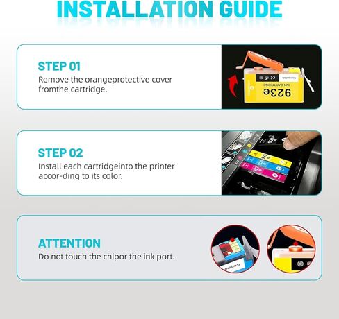 923XL Ink Cartridges With Chip Compatible for HP 923XL Ink Cartridges Combo Pack 923 ink cartridges for hp printers Works with OfficeJet Pro 8120 8122 8124 8125 8130 8132 8134 8135 8138 8139 in Saudi Arabia