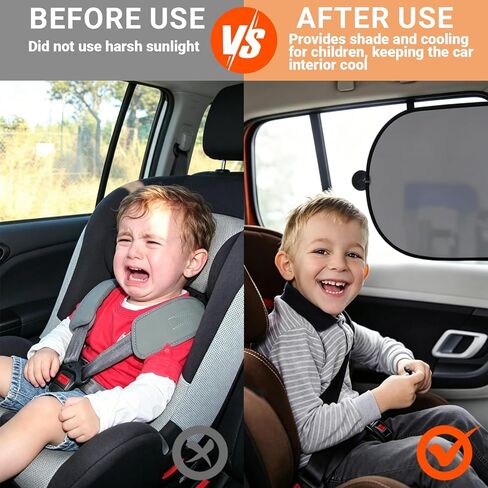 5 Pieces Car Window Shade Set, Complete Sun Shade Kit Include 4 Side Window Shades and 1 Rear Windshield Shade with 12 Suction Cups, UV Protection for Interior Heat Shield Universal for Cars in Saudi Arabia