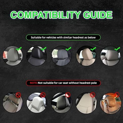 ANIS KEAAR Cute Cartoon car headrest Cover, Funny Smiling face Pattern car headrest Protective Cover, Universal Front seat (2PCS) in Saudi Arabia