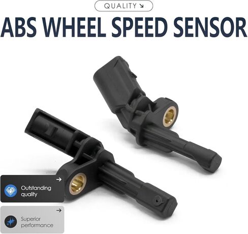 2PCS ABS Wheel Speed Sensor Rear Left & Right Compatible With AUDI VOLKSWAGEN A3 BEETLE CC EOS GOLF SERIES GTI JETTA JETTA CITY PASSAT PASSAT CC Replaces 1K0927808 1K0927807 WHT003859 WHT003859C 05-22 in Kuwait