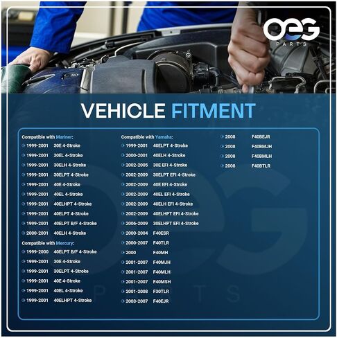 أجزاء OEG الجديدة المتوافقة مع Mariner 30E 30EL 30ELH 40E 40EL 1999-2001؛ ميركوري 30ELHPT 2006-09, 30E EFI 2002-05; ياماها F40MJH F40MLH F40MSH 2001-2007 67C-81800-01 10153440 50893887T MOT3015 in Kuwait