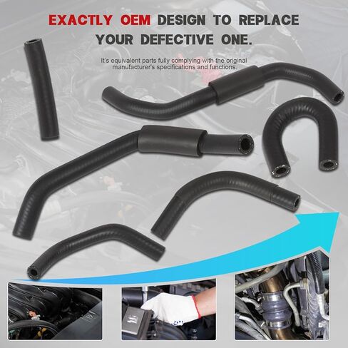 Low Pressure Fuel Line Hose Kit with Clamps Replacement for LBZ LMM Duramax 6.6L 2006-2010 Diesel Engine Fuel System Replace 12625281 12625284 97321375 12625278 12625277 94013125 in Saudi Arabia