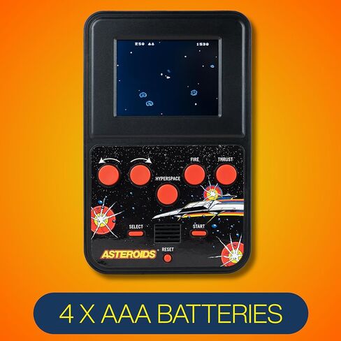 Asteroids Color Handheld Game Console – Retro Arcade Space Shooter, Portable Gaming System with Classic Sound Effects, Mini Handheld Video Game for Kids & Adults, Battery Powered (4 AAA) in Saudi Arabia