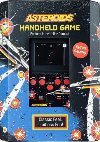 Asteroids Color Handheld Game Console – Retro Arcade Space Shooter, Portable Gaming System with Classic Sound Effects, Mini Handheld Video Game for Kids & Adults, Battery Powered (4 AAA) in Saudi Arabia