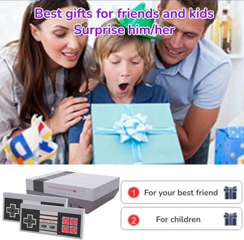 Classic Mini Retro Game Console,AV Output Handheld Game System with Dual Wireless Controllers,Plug and Play（V1）. in Saudi Arabia