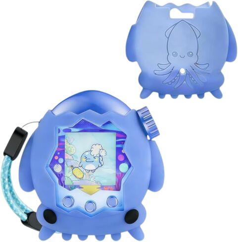 Ultimate Protective Cover for Tamagotchi Paradise,Shockproof, Scratch-Resistant & Super Soft Silicone Case with Secure Lanyard for Tamagotchi Cover Interactive Virtual Pet Care (Blue) in Saudi Arabia