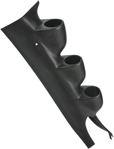 GlowShift Black Triple Pillar Gauge Pod Compatible with Ford Mustang S550 Hardtop 2015-2023 - ABS Plastic - Mounts (3) 2-1/16" (52mm) Gauges to Vehicle's A-Pillar in Kuwait
