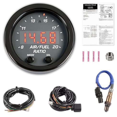 30-0300 Wideband AFR Gauge Kit, 52mm(2-1/16") Digital Air Fuel Ratio Monitor with LSU 4.9 UEGO Oxygen Sensor, 0-5V & CANbus Data Logging Controller for 12V Gas E85 Diesel in Saudi Arabia