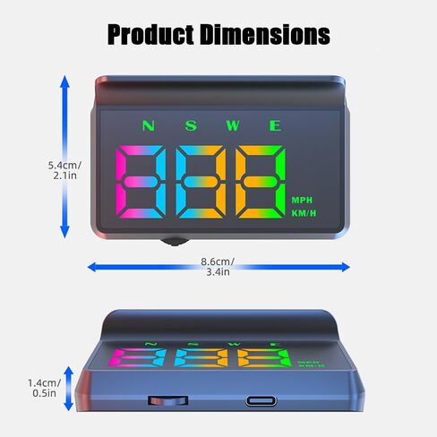 Car Heads up Display for Cadillac Escalade IQ 2024-2026 Digital Speedometer for Car HUD Head up Speed Displays Interior Accessories in Kuwait