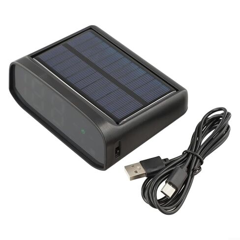 Solar Head Display GPS Speedometer with Digital, Auto Light Sensing HUD Car for Dashboard, KM/H & MP/H Switchable, Black in Saudi Arabia