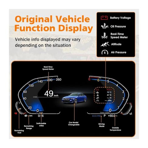 10.25 inch Digitale Cluster Compatible with BMW X5 E53 / 5 Series E39 1999-2006 Auto Dashboard Panel Instrument Display Snelheidsmeter in Kuwait