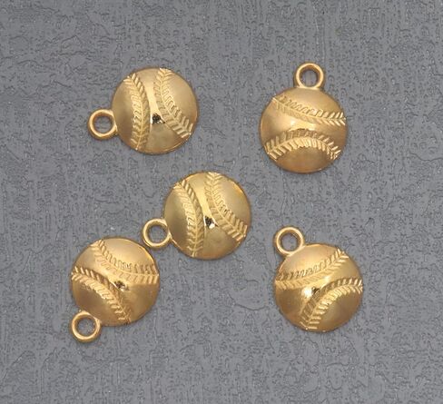 50 Pcs Baseball Charms for DIY Jewelry Making 1.8 X 1.4 CM Metal Vintage Cute Sports Pendants for Women Crafting Necklace Bracelets Keychain Christmas Thanksgiving Hanging Supplies in Kuwait