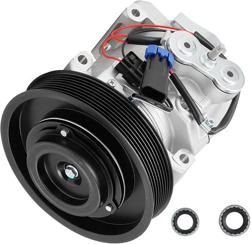 TadaMark Air Conditioner AC Compressor with Clutch Fit for 2011-2019 Freightliner Cascadia, Replace for 2265771000, A2265771000, CO-29043C in Kuwait