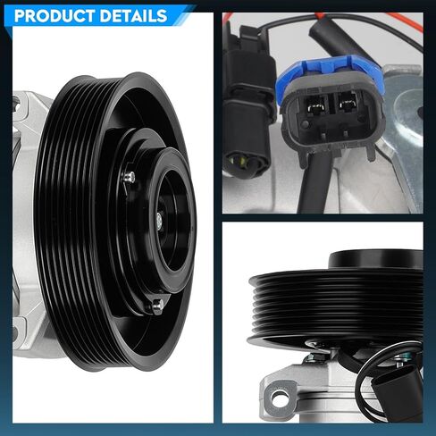 TadaMark Air Conditioner AC Compressor with Clutch Fit for 2011-2019 Freightliner Cascadia, Replace for 2265771000, A2265771000, CO-29043C in Kuwait