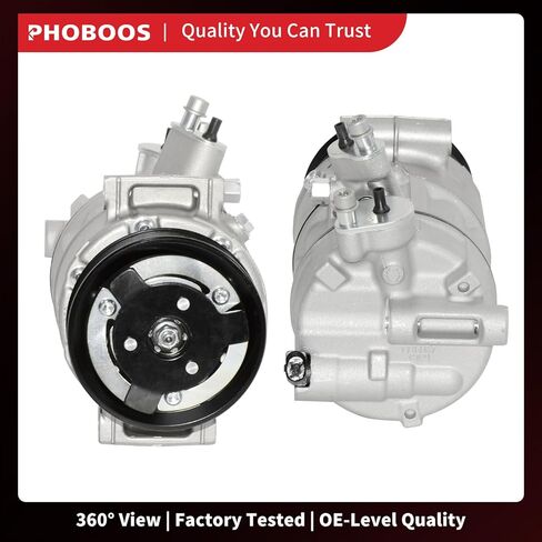 ضاغط تكييف الهواء PHOBOOS مع قابض متوافق مع Volkswagen GTI، Jetta، Jetta City، CC، Passat، Passat CC، Tiguan، Golf City، لضاغط PXE16 فقط. التبريد السريع، المرجع. CO4573JC، 67646 in Kuwait