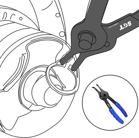 SGT Snap Ring Pliers Set, 14pcs Internal & External Retaining Ring Circlip C Clip Pliers with 45°/90° Bent and Straight Pliers,Hook & Pick,Heavy Duty Removal Tool with Storage Case & Gloves in Saudi Arabia