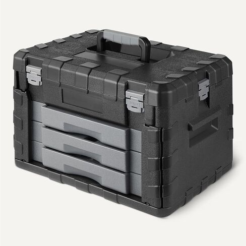 Amazon Basics 287-Piece Mechanic Tool Set with Sockets, Ratchets & Wrenches, 1/4", 3/8", 1/2" Quick-Release, Metric and SAE - 3-Drawer Case in Kuwait