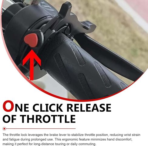 Motorcycle Cruise Control Assist, Motorcycle Throttle Lock, 1.18"-1.57" Motorcycles Cruise Control Throttle Clamp, Compatible with Most Handlebar, for Motorcycles & E-Bikes/Scooters (Black) in Saudi Arabia