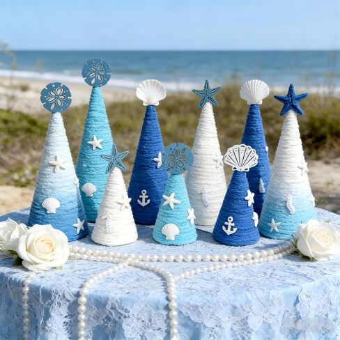 6 Pcs 12" 10" 6" St. Patrick’s Day Cone Tree Decoration with Shamrock and Tiny Pearl Mini St. Patrick’s Day Table Trees Centerpieces Farmhouse Tiered Tray Ornament for Mantle Shelf Tabletop in Saudi Arabia