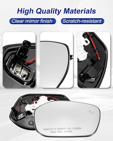 Passenger Right Side Mirror Glass Fit for Honda Civic 2022-2025 Blind Spot Monitoring and Heating function with Backing Plate Replace 76203-T20-A21 76203-T20-A22 HO1321351 Power Door Mirror in Saudi Arabia