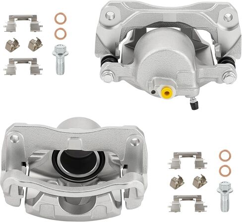Front Disc Brake Caliper Assembly with Bracket fit for 2004-2010 Toyota Sienna, 2005-2007 Avalon, 2004-2008 Solara, 2005-2006 Camry, Front Right and Left Caliper set with 2PC, 19B-2714 + 19-B2715 in Kuwait