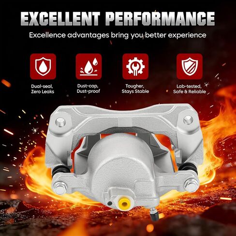 Front Disc Brake Caliper Assembly with Bracket fit for 2004-2010 Toyota Sienna, 2005-2007 Avalon, 2004-2008 Solara, 2005-2006 Camry, Front Right and Left Caliper set with 2PC, 19B-2714 + 19-B2715 in Kuwait