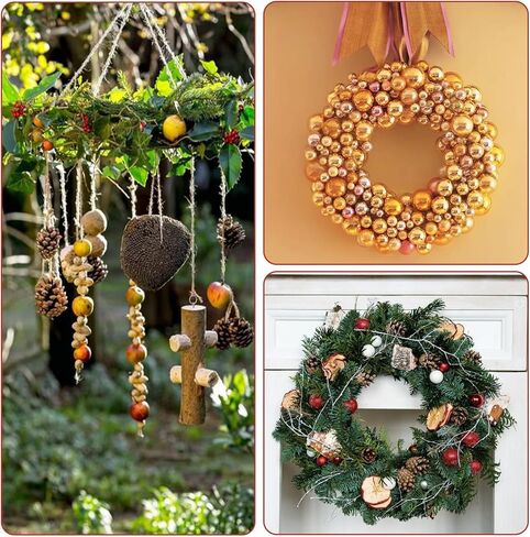 CYEAH 30 Pcs 12 Inch Wooden Wreath Frames for Crafts, Unfinished Wood Wreath Rings with Hanging Holes, Round Floral Hoop Forms for DIY Christmas, Wedding and Home Decor in Kuwait